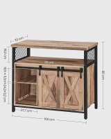 VASAGLE Sideboard, LSC092B50 natur 100,0 x 33,0 x 80,0 cm, 1 St.