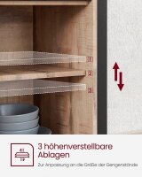 VASAGLE Sideboard, LSC092B50 natur 100,0 x 33,0 x 80,0 cm, 1 St.