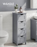 VASAGLE Badschrank grau 30,0 x 28,5 x 82,0 cm