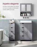 VASAGLE Badschrank grau 30,0 x 28,5 x 82,0 cm