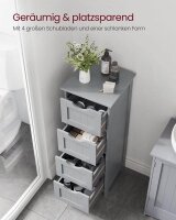 VASAGLE Badschrank grau 30,0 x 28,5 x 82,0 cm