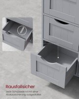 VASAGLE Badschrank grau 30,0 x 28,5 x 82,0 cm