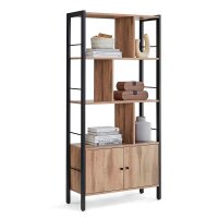 VASAGLE Bücherregal eiche, schwarz 74,0 x 30,0 x...