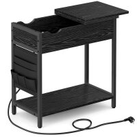 VASAGLE Beistelltisch rechteckig Spanplatte schwarz 60,0 x 31,5 x 60,0 cm, 1 St.