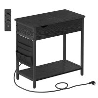 VASAGLE Beistelltisch rechteckig Spanplatte schwarz 60,0 x 31,5 x 60,0 cm, 1 St.