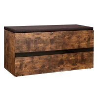 VASAGLE Schuhbank LHS15BX braun, schwarz Holz 105,0 cm