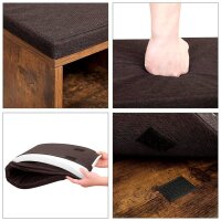 VASAGLE Schuhbank LHS15BX braun, schwarz Holz 105,0 cm