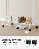 SONGMICS Rollgarderobe weiß Metall 4 Haken 103,5 x 141,0 / 155,0 cm, 1 St.