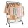SONGMICS Rollgarderobe schwarz Metall 4 Haken 103,5 x 141,0 / 155,0 cm, 1 St.