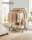 SONGMICS Rollgarderobe schwarz Metall 4 Haken 103,5 x 141,0 / 155,0 cm, 1 St.