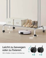 SONGMICS Rollgarderobe silber Metall 4 Haken 103,5 x 141,0 / 155,0 cm, 1 St.