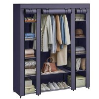 SONGMICS Stoffschrank, LSF003I02 blau 150,0 x 45,0 x...