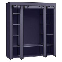 SONGMICS Stoffschrank, LSF003I02 blau 150,0 x 45,0 x...