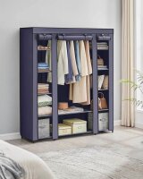 SONGMICS Stoffschrank, LSF003I02 blau 150,0 x 45,0 x 175,0 cm, 1 St.
