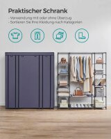 SONGMICS Stoffschrank, LSF003I02 blau 150,0 x 45,0 x 175,0 cm, 1 St.