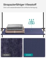 SONGMICS Stoffschrank, LSF003I02 blau 150,0 x 45,0 x 175,0 cm, 1 St.
