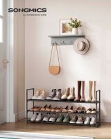 SONGMICS Schuhregal schwarz 116,0 x 30,0 x 55,0 cm, 1 St.