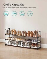SONGMICS Schuhregal schwarz 116,0 x 30,0 x 55,0 cm, 1 St.