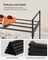 SONGMICS Schuhregal schwarz 116,0 x 30,0 x 55,0 cm, 1 St.