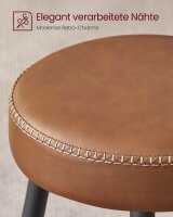 VASAGLE Barhocker LBC080K01 braun Kunstleder, 2 St.