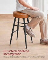 VASAGLE Barhocker LBC080K01 braun Kunstleder, 2 St.