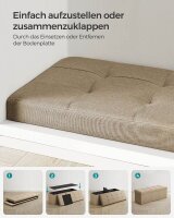 SONGMICS Sitztruhe LSF077R01V1 taupe Stoff 110,0 cm