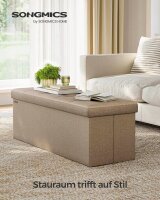 SONGMICS Sitztruhe LSF077R01V1 taupe Stoff 110,0 cm