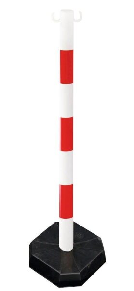 Absperrpfosten weiß/rot, 1 St.