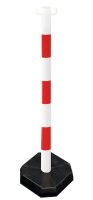 Absperrpfosten weiß/rot, 1 St.