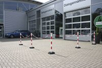Absperrpfosten weiß/rot, 1 St.