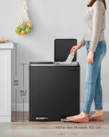 SONGMICS Mülltrenner 2x 30,0 l schwarz, 1 St.