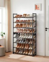 SONGMICS Schuhregal schwarz 92,5 x 30,7 x 163,5 cm, 1 St.