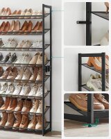 SONGMICS Schuhregal schwarz 92,5 x 30,7 x 163,5 cm, 1 St.
