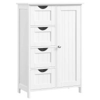 VASAGLE Badschrank LHC41W weiß 55,0 x 28,5 x 82,0 cm