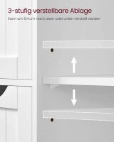 VASAGLE Badschrank LHC41W weiß 55,0 x 28,5 x 82,0 cm