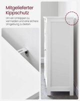 VASAGLE Badschrank LHC41W weiß 55,0 x 28,5 x 82,0 cm