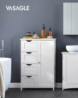 VASAGLE Badschrank LHC41W weiß 55,0 x 28,5 x 82,0 cm