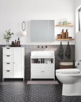 VASAGLE Badschrank LHC41W weiß 55,0 x 28,5 x 82,0 cm