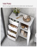 VASAGLE Badschrank LHC41W weiß 55,0 x 28,5 x 82,0 cm