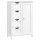 VASAGLE Badschrank LHC41W weiß 55,0 x 28,5 x 82,0 cm