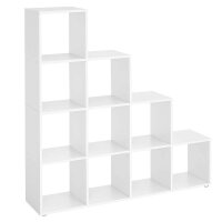 VASAGLE Bücherregal weiß 129,5 x 29,0 x 129,5...
