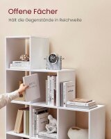 VASAGLE Bücherregal weiß 129,5 x 29,0 x 129,5 cm, 1 St.