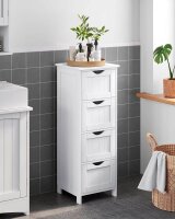 VASAGLE Badschrank LHC40W weiß 30,0 x 28,5 x 82,0 cm