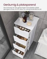 VASAGLE Badschrank LHC40W weiß 30,0 x 28,5 x 82,0 cm