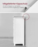 VASAGLE Badschrank LHC40W weiß 30,0 x 28,5 x 82,0 cm