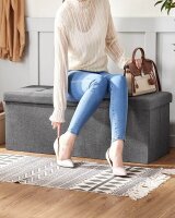 SONGMICS Sitztruhe LSF77BE beige Stoff 110,0 cm
