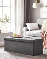 SONGMICS Sitztruhe LSF77BE beige Stoff 110,0 cm