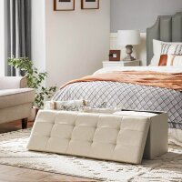 SONGMICS Sitztruhe LSF77BE beige Stoff 110,0 cm