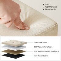 SONGMICS Sitztruhe LSF77BE beige Stoff 110,0 cm