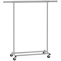 SONGMICS Rollgarderobe HSR13S silber Metall 92,0 - 132,0...